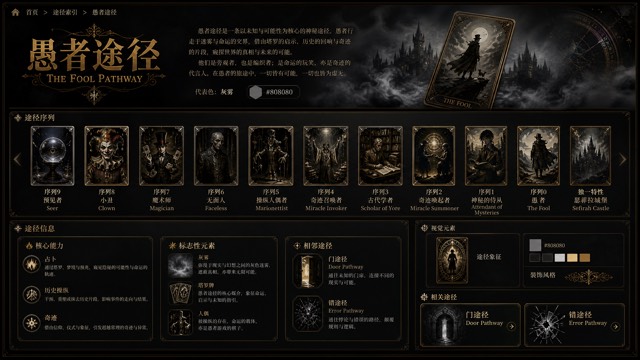 愚者途径详情页设计参考